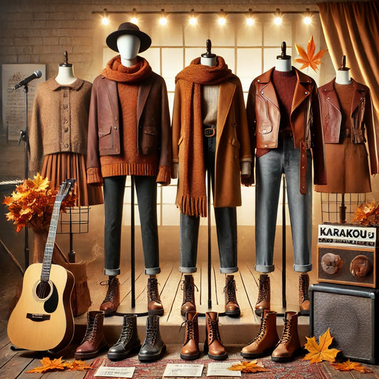 bild på outfits i musikstudio