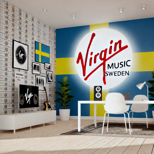 Virgin music sweden kontor med logga